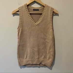 Brandy Melville Beige Sweater Vest